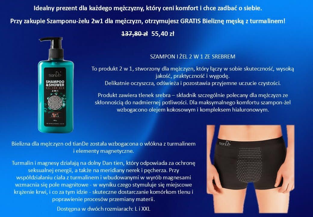 baa6779e-558a-4157-aae7-c94a280373ce Promocja - Szampon i żel pod prysznic dla mężczyzn 2w1 + Gratis spodenki z turmalinem - obrazek 1